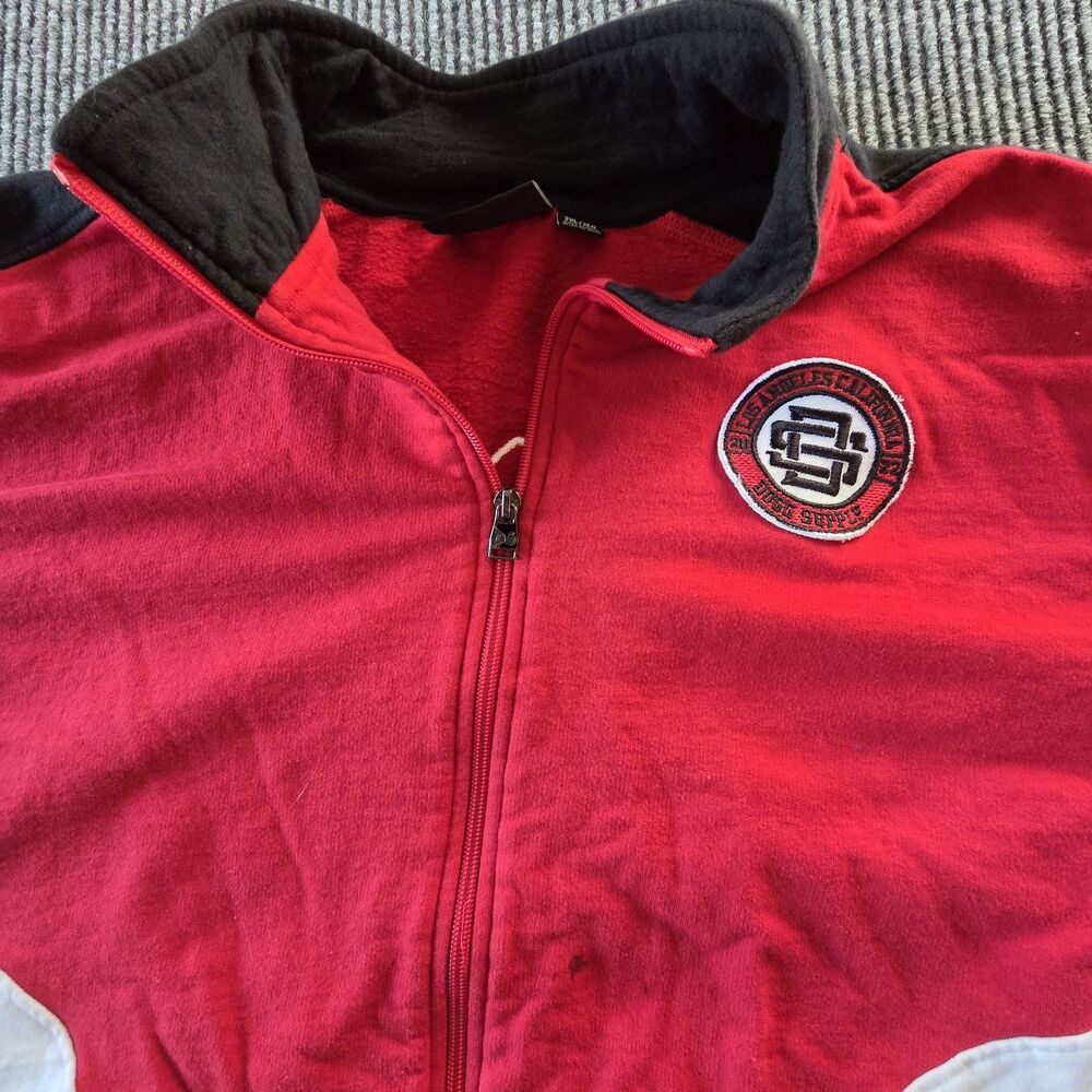 Snoop Dogg Supply Patch Men's Red Track Suit Jacket  & Pants (2XL) - Picture 2 of 16